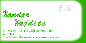 nandor wajdits business card